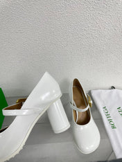 ATOMIC MARY-JANE PUMP 9 CM IN WHITE CALFSKIN