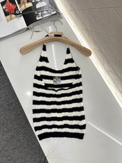 LW 25S HALTER NECK KNIT TOP 265542