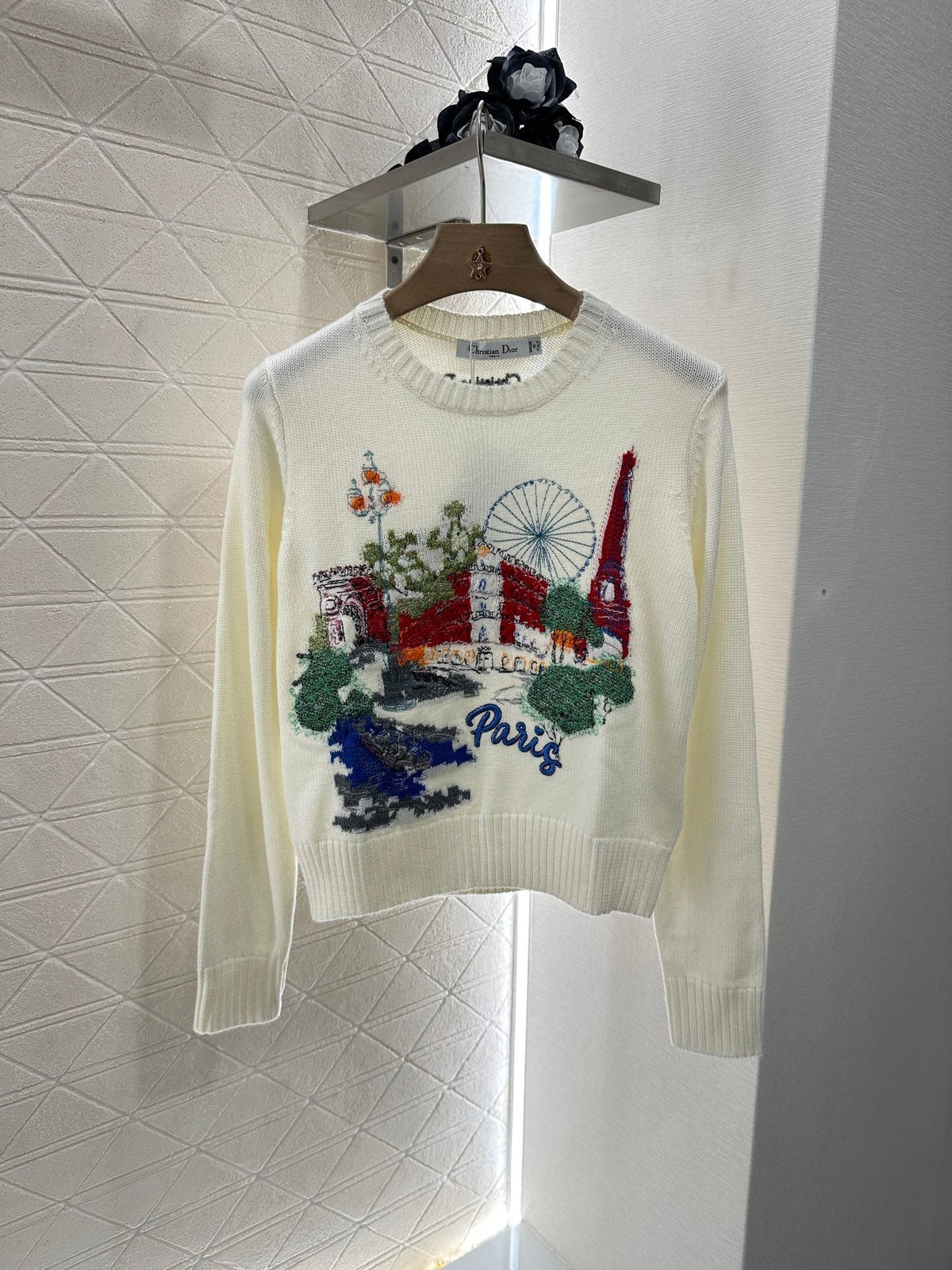 DIOR EMBROIDERED LANDSCAPE KNIT SWEATER 272312