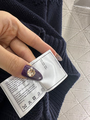 CHANEL 25S EMBROIDERED CROCHET SWEATER 348
