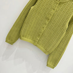 GUCCI CLASSIC KNIT CARDIGAN IN BUTTER YELLOW 267475