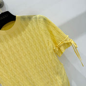 GUCCI 26S SHORT-SLEEVE CABLE-KNIT SWEATER 376