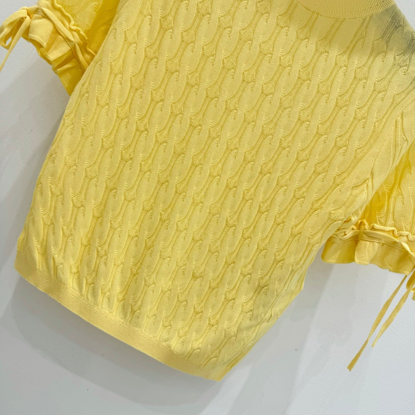 GUCCI 26S SHORT-SLEEVE CABLE-KNIT SWEATER 376