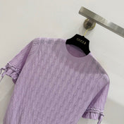 GUCCI 26S SHORT-SLEEVE CABLE-KNIT SWEATER 375