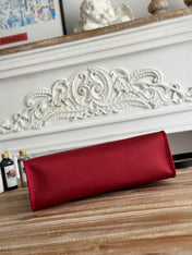 ZIP CABINE 31 BAG IN RUBY RED CANVAS AND BLACK CALFSKIN