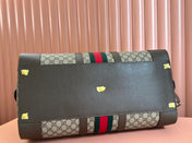 SAVOY LARGE DUFFLE BAG 50 IN BEIGE AND EBONY GG SUPREME CANVAS