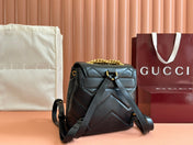 MARMONT BACKPACK 20 IN BLACK CALFSKIN GOLD HARDWARE