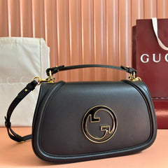 GUCCI 26S BLONDIE BAG 32 IN BLACK CALFSKIN