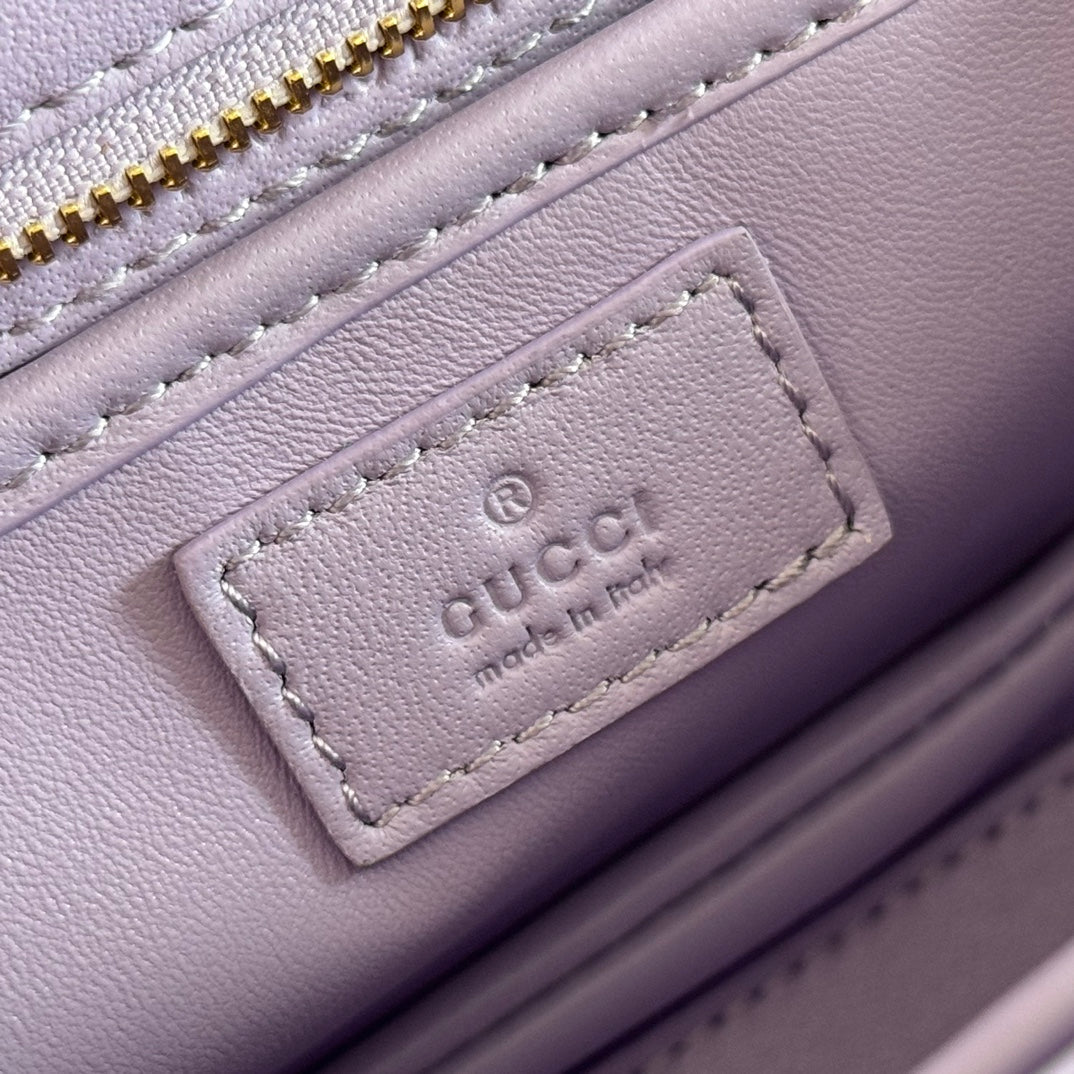 BAMBOO DIVE MEDIUM BAG 27 IN LILAC CALFSKIN RESIN BRASS BAMBOO-SHAPED HARDWARE