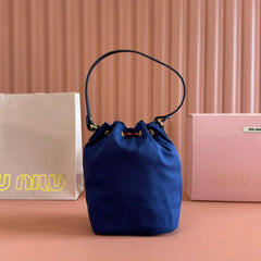 GABADINE POUCH 22.5 IN INDIGO RED CANVAS AMARANTH DRAWSTRING