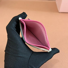 MATELASSÉ NAPPA LEATHER CARD HOLDER FUCHSIA