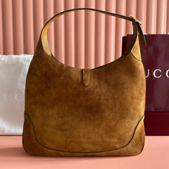 GUCCI 25S JACKIE GIORNO 44 CM IN BROWN SUEDE