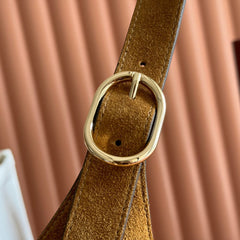 GUCCI 25S JACKIE GIORNO 44 CM IN BROWN SUEDE