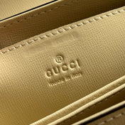 GUCCI 25S HORSEBIT 1955 MEDIUM SHOULDER BAG 22 CM IN CREAM WHITE CALFSKIN WITH GOLD HARDWARE