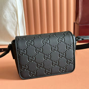 GUCCI 25S SUPREME MESSENGER BAG 18 CM IN BLACK CALFSKIN