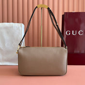 GUCCI 26S SHOULDER BAG 31 IN LIGHT EARTH BROWN CALFSKIN