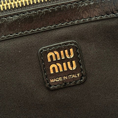 MIUMIU 26S IVY 40 TOTE IN BLACK PATENT CALFSKIN