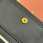 MIUMIU 26S SMALL MATELASSE CARD HOLDER 11 IN BLACK CALFSKIN GOLD HARDWARE