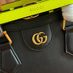 GUCCI 26S DIANA TOTE BAG 21 IN BLACK CALFSKIN