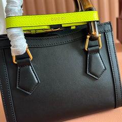 GUCCI 26S DIANA TOTE BAG 21 IN BLACK CALFSKIN