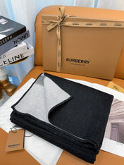 WOOL CAPE 140 CM BLACK AND LIGHT GRAY 394535