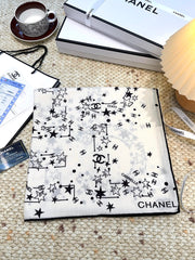 CHANEL 25S SCARF 140 CM IN CASHMERE SILK 943919