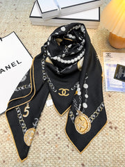 CHANEL 25S SCARF 140 CM IN CASHMERE SILK 943928