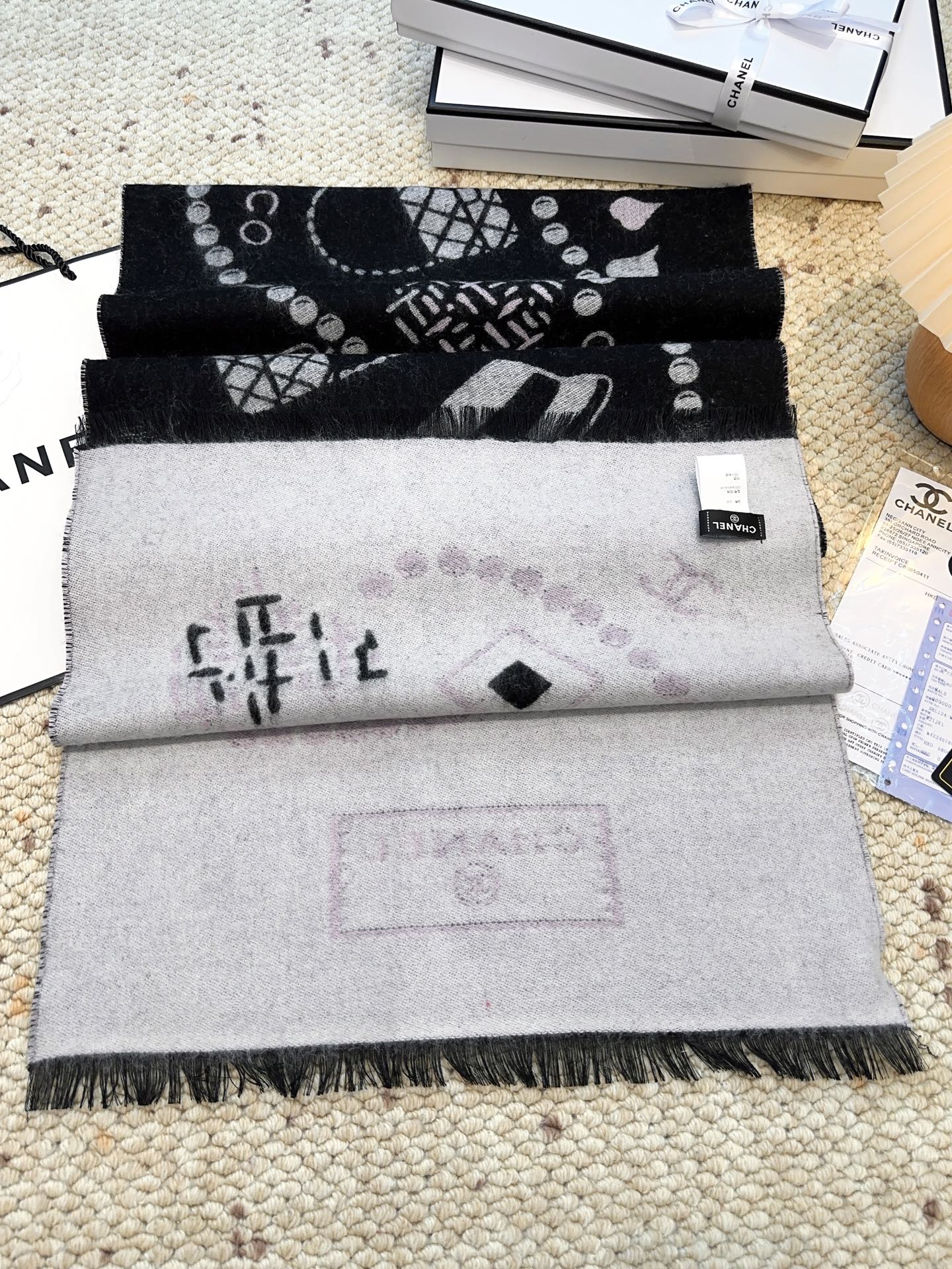 CHANEL 25S SCARF 203 CM IN CASHMERE 943933