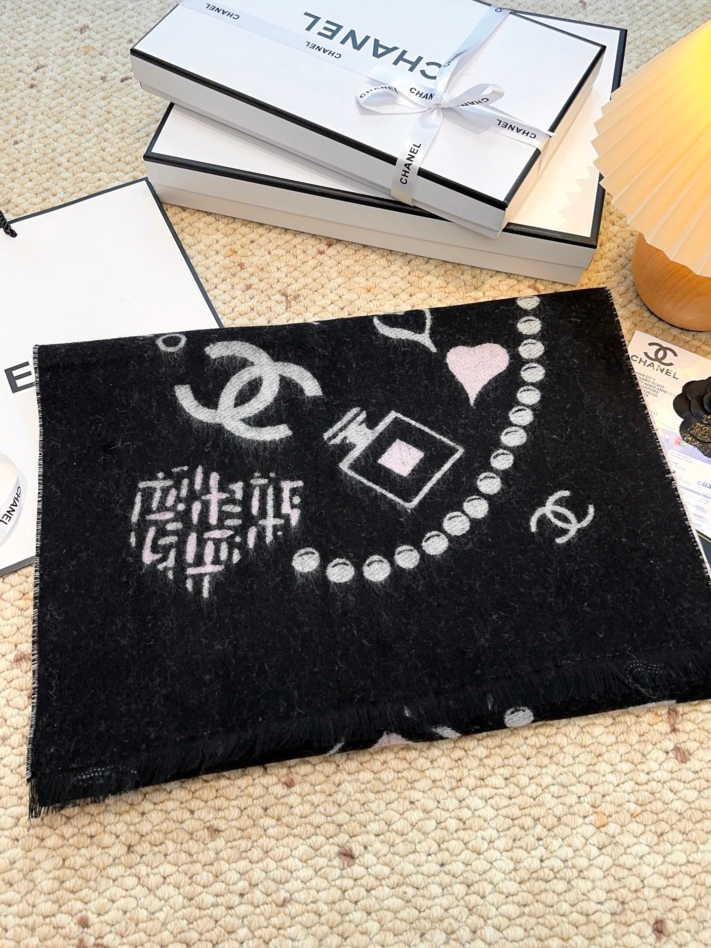 CHANEL 25S SCARF 203 CM IN CASHMERE 943933