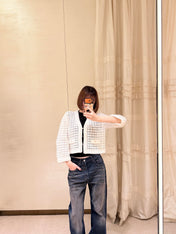 CHANEL 25S OPEN-KNIT CARDIGAN 617
