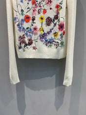 DIOR 25S FLORAL EMBROIDERED CASHMERE SWEATER 533