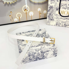 DIOR 25S BELT 20 MM IN WHITE CALFSKIN 570114