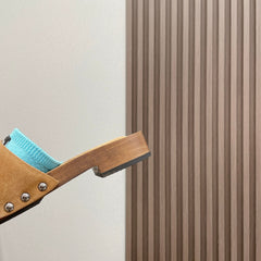 SLIPPERS IN CIDER BROWN SUEDE WITH SKY HALF-FOOT SOCKS