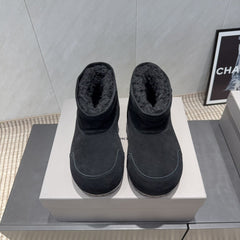 BALENCIAGA 25S LOW ANKLE BOOTS PLATFORM HEEL IN BLACK SUEDE STYLE 8