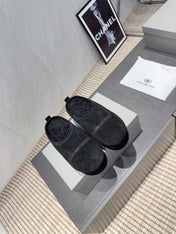 BALENCIAGA 25S AURALEE SLIP-ON 50 MM IN BLACK SUEDE STYLE 4