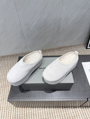 BALENCIAGA 25S AURALEE SLIP-ON 50 MM IN WHITE SUEDE STYLE 3