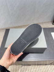 BALENCIAGA 25S AURALEE SLIP-ON 50 MM IN WHITE SUEDE STYLE 3