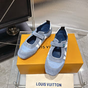 LV 26S SNEAKERINA MARY JANE IN BLUE SUEDE