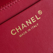 CHANEL 26S TOTE BAG 41 IN RED MULTICOLOR CANVAS AND CALFSKIN GOLD HARDWARE