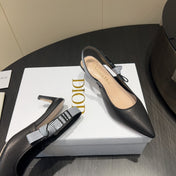 DIOR HIGH SLINGBACK 25S 50 MM IN BLACK CALFSKIN