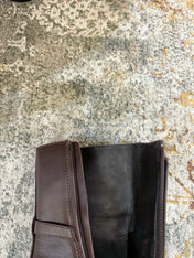 HM 26S POINTED-TOE ANKLE BOOTS 35 MM IN DARK BROWN CALFSKIN