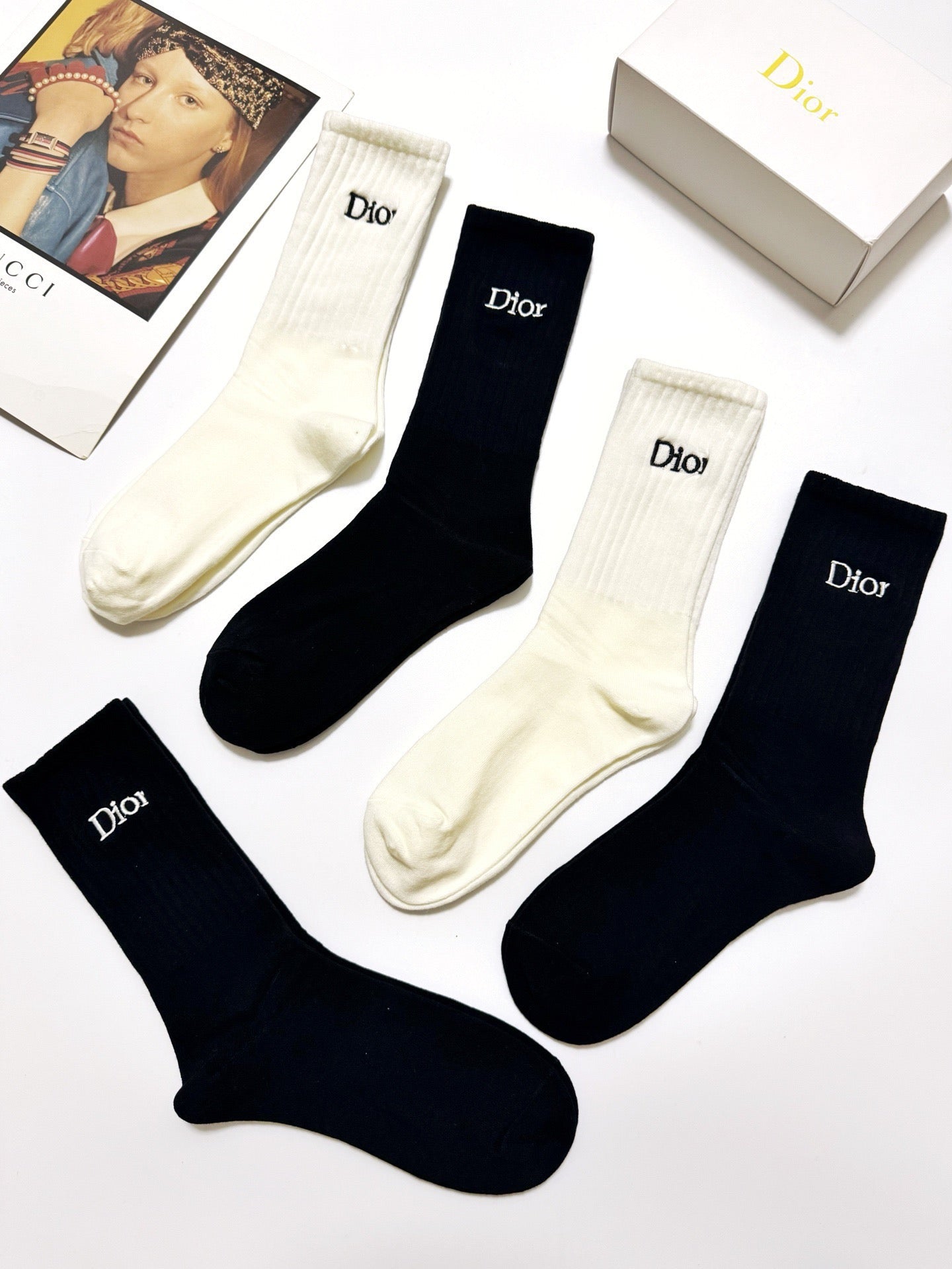 DIOR 26S CREW SOCKS 405366 (1 BOX)