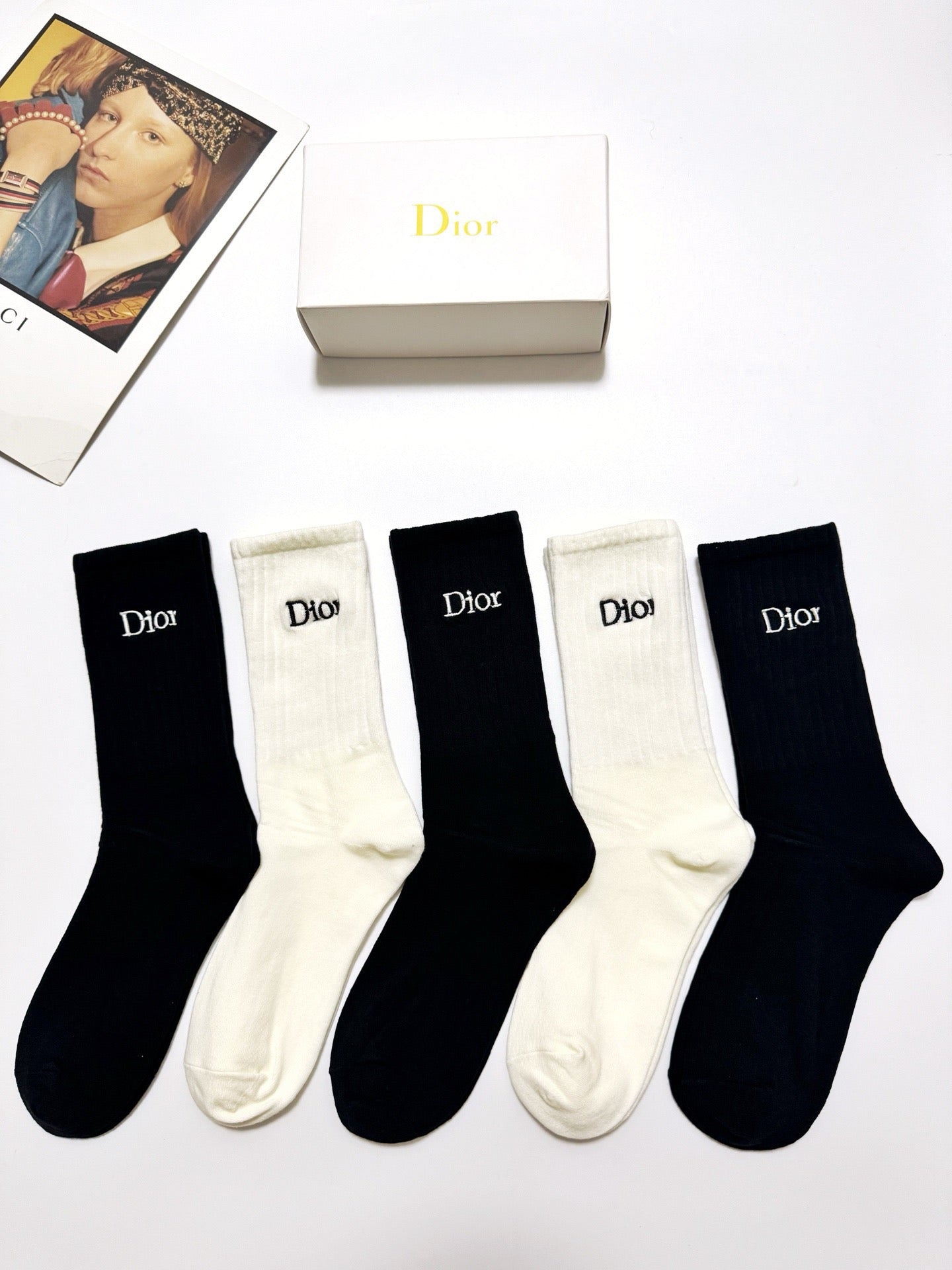 DIOR 26S CREW SOCKS 405366 (1 BOX)