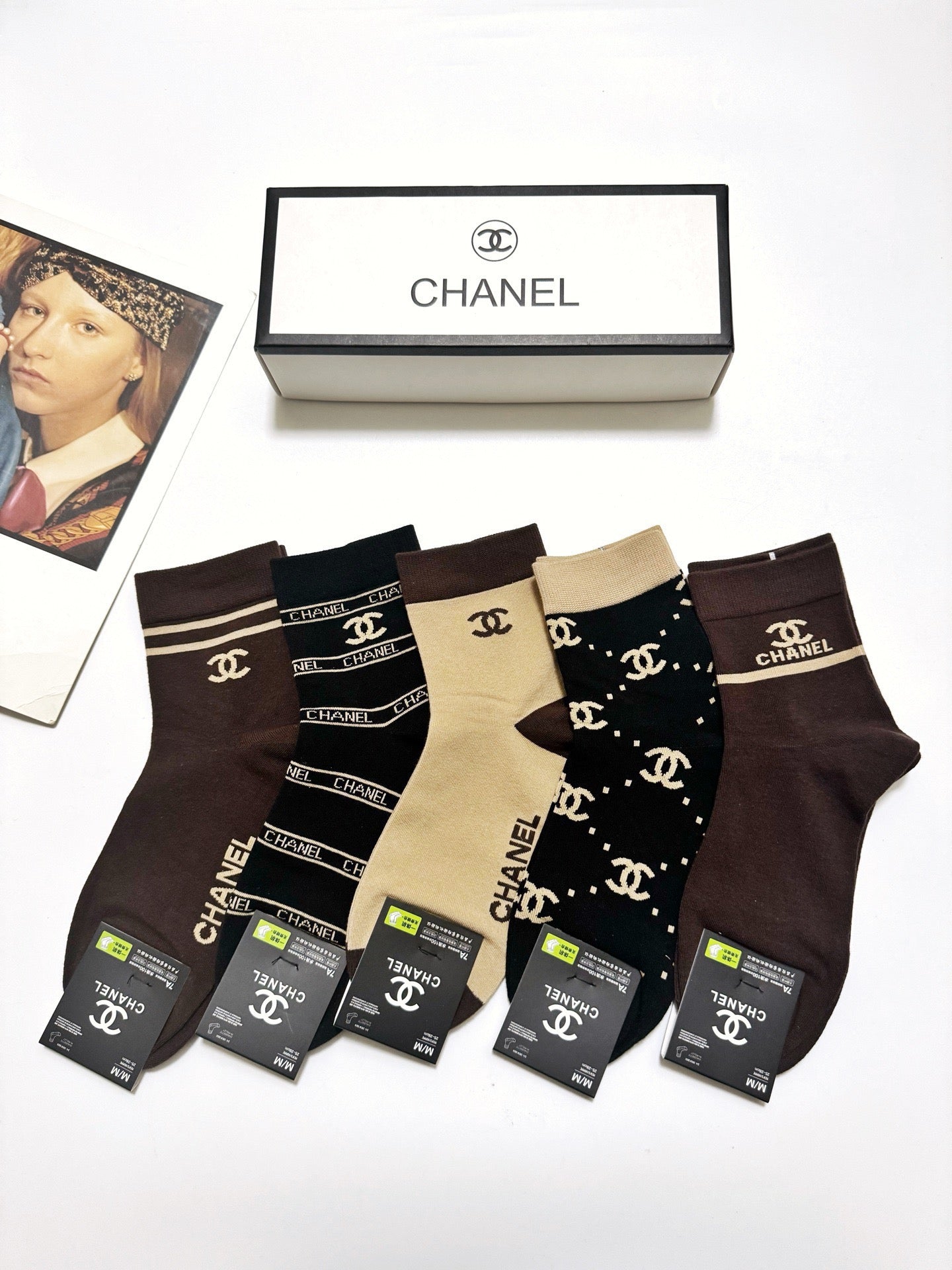 CHANEL 26S ANKLE SOCKS 405370 (1 BOX)