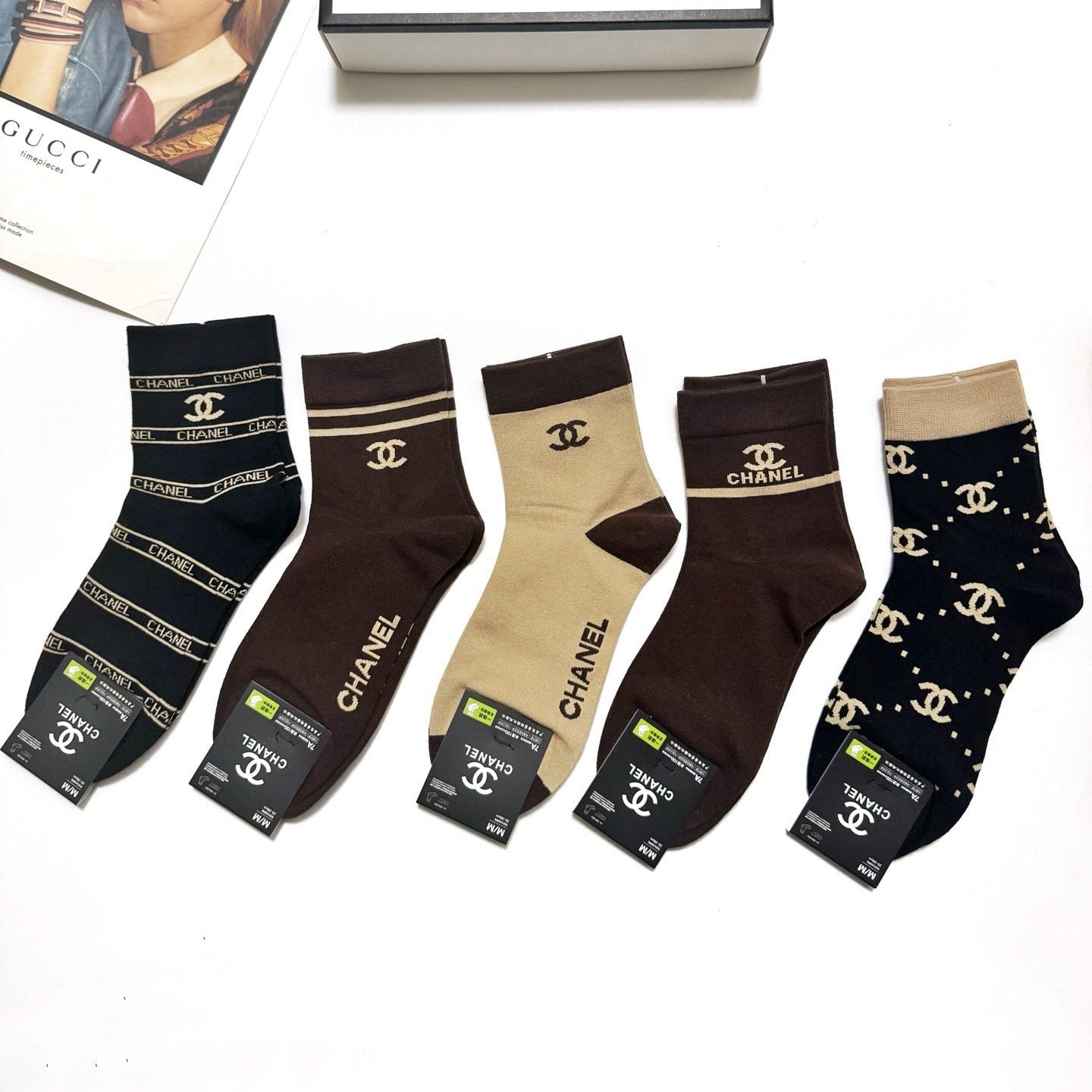 CHANEL 26S ANKLE SOCKS 405370 (1 BOX)