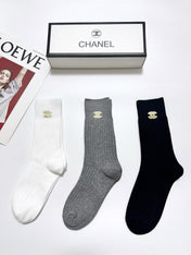 CHANEL 26S CREW SOCKS 405379 (1 BOX)