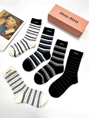 MIUMIU 26S CREW SOCKS 407174 (1 BOX)