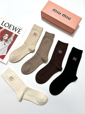 MIUMIU 26S CREW SOCKS 407177 (1 BOX)