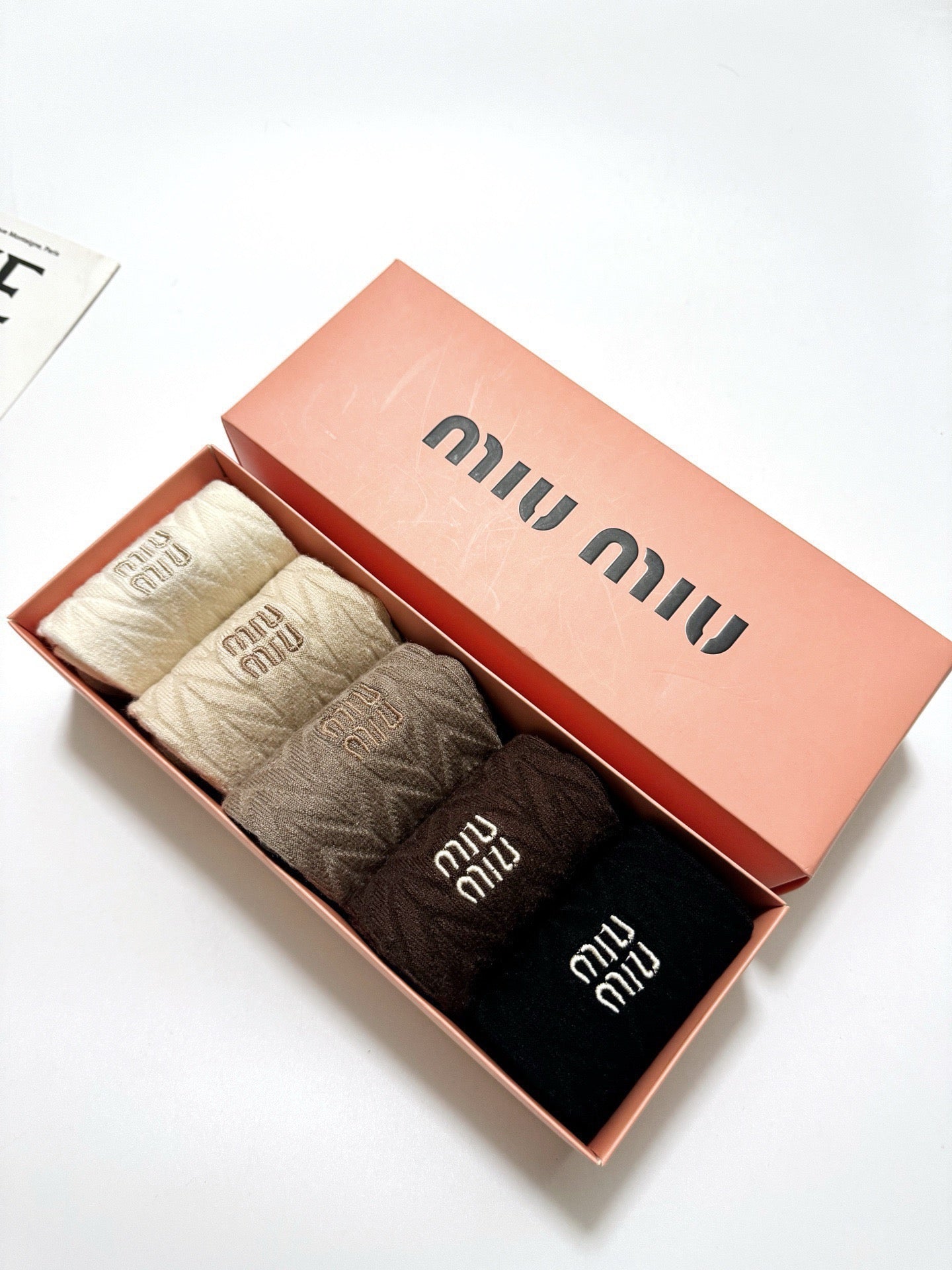 MIUMIU 26S CREW SOCKS 407177 (1 BOX)