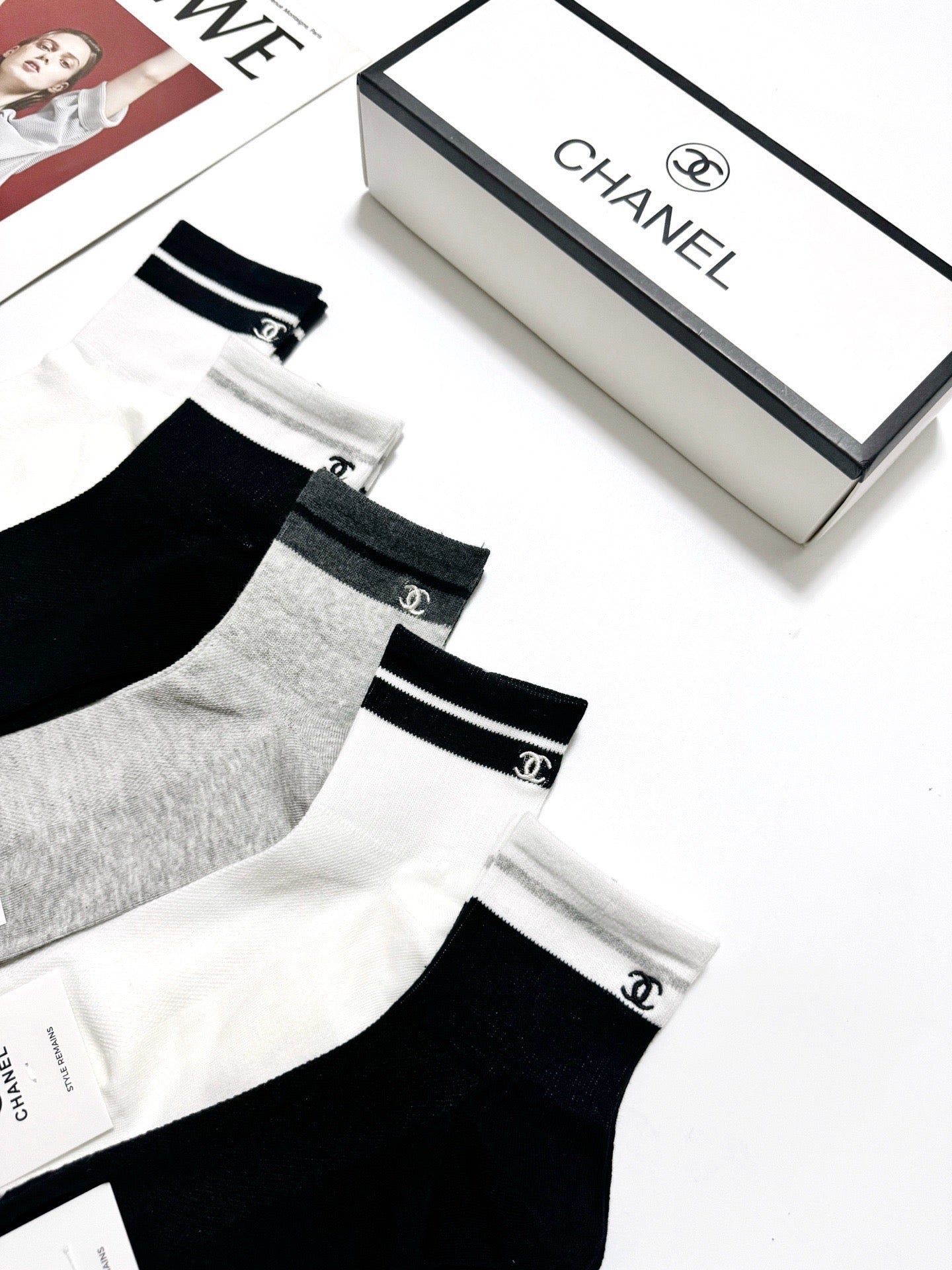 CHANEL 26S ANKLE SOCKS 407179 (1 BOX)